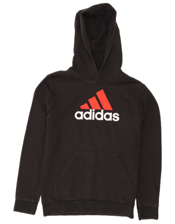 Adidas Mädchen Graphic Hoodie Pullover 13–14 Jahre schwarze Baumwolle