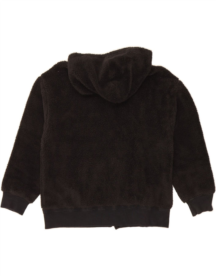 CHAMPION Womens Hooded Fleece Jacket UK 18 XL Black Polyester Vintage Champion and Second-Hand Champion from Messina Hembry 