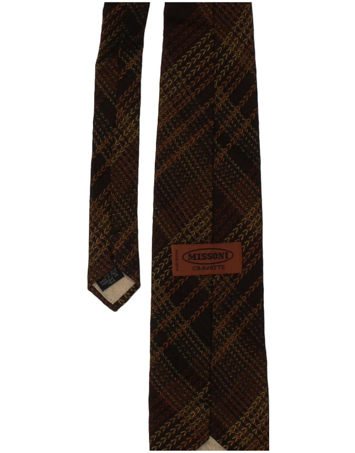 Missoni Herren Cravatte-Krawatte, Einheitsgröße, braune Seide