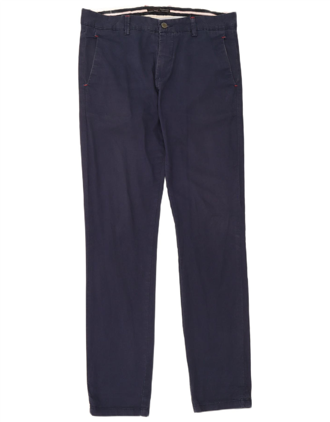 Zara Slim Chino-Hose für Herren, EU 40, M, W31, L34, Marineblau