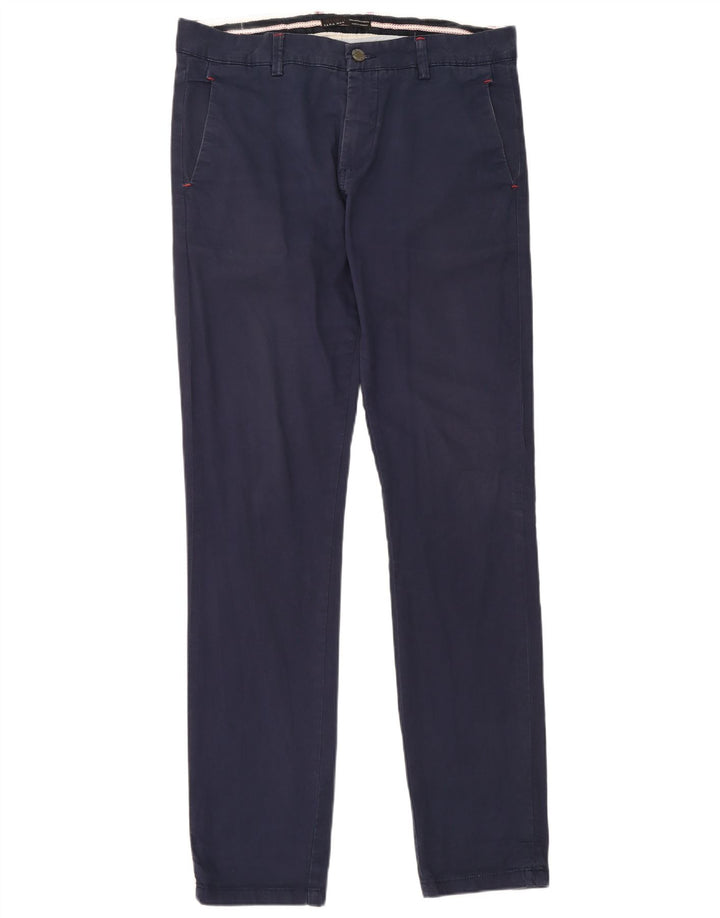 Zara Slim Chino-Hose für Herren, EU 40, M, W31, L34, Marineblau