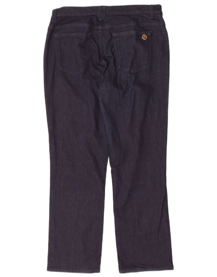 Trussardi Damen Straight Jeans IT 48 XL W34 L28 Marineblau Polyester