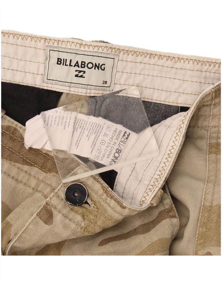 Billabong Herren Cargoshorts W28 Medium Khaki Camouflage Baumwolle