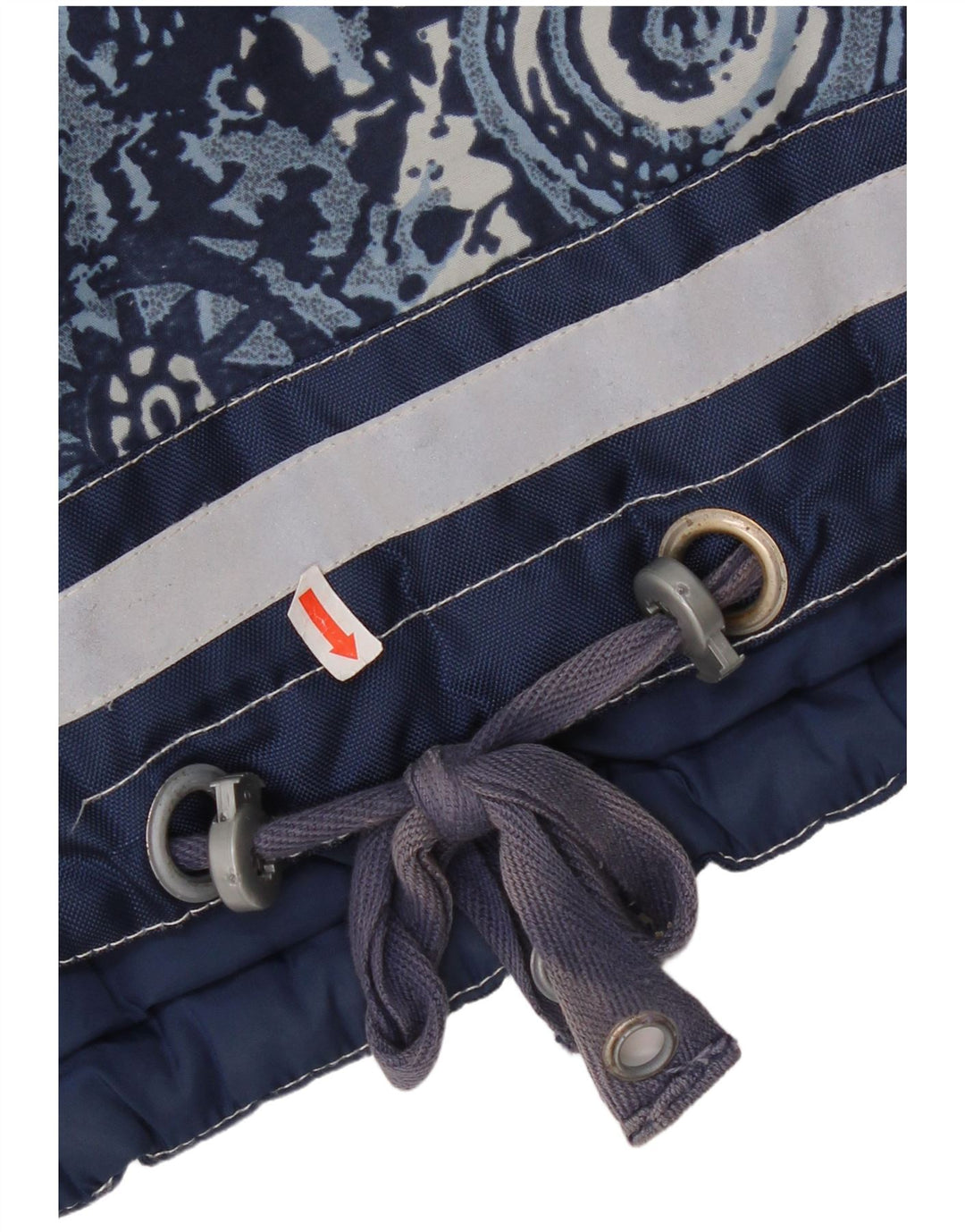 JINGLERS Mens Abstract Pattern Anorak Jacket UK 38 Medium Blue Nylon