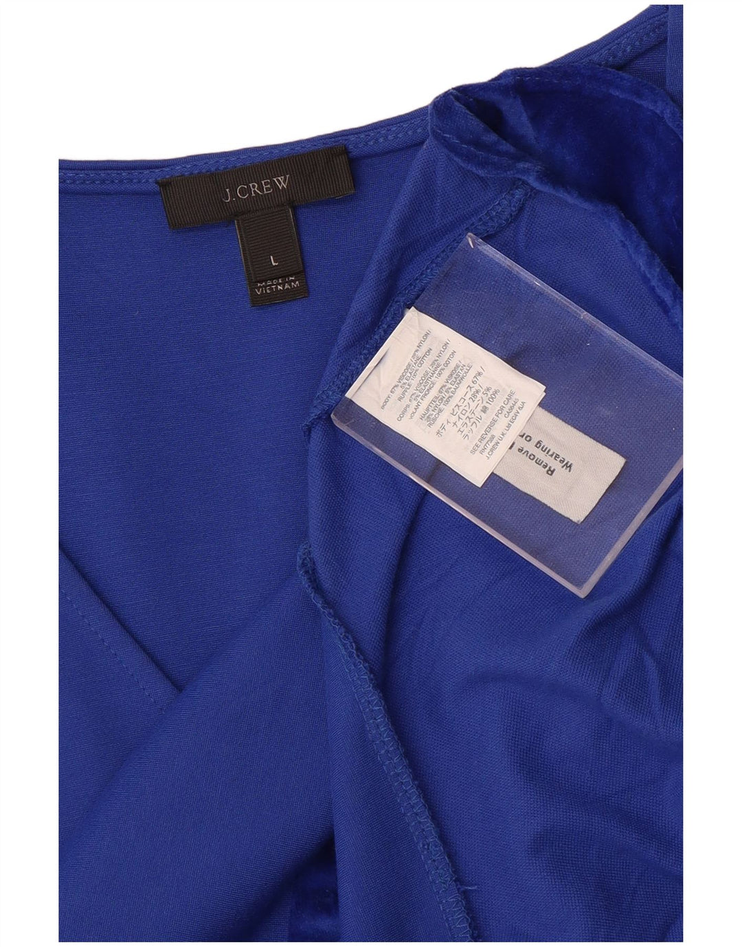 J. CREW Ärmelloses Damen-Blusenoberteil UK 14 Große blaue Viskose
