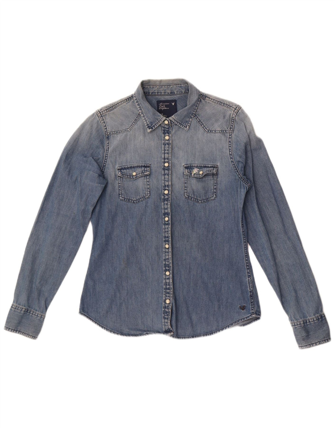 American Eagle Outfitters Damen Jeanshemd UK 14 Mittelblau