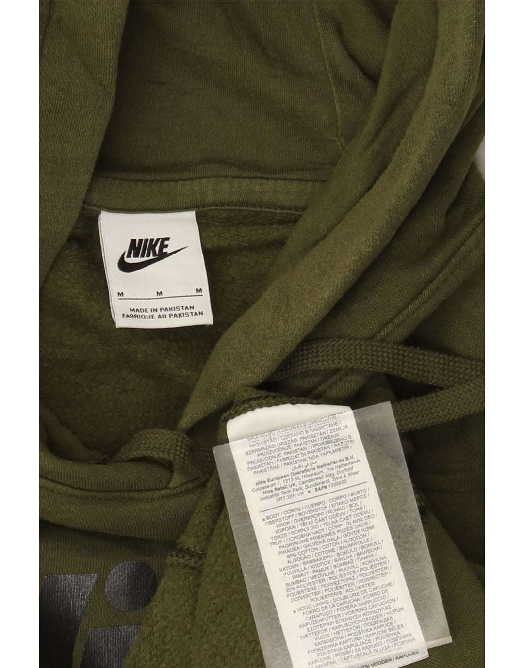 Nike Herren-Kapuzenpullover mit Grafik, mittlere Khaki-Baumwolle