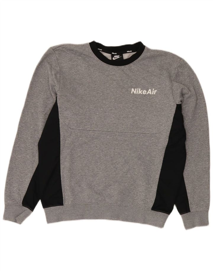 Nike Herren-Sweatshirt-Pullover, kleines graues Colourblock-Polyester