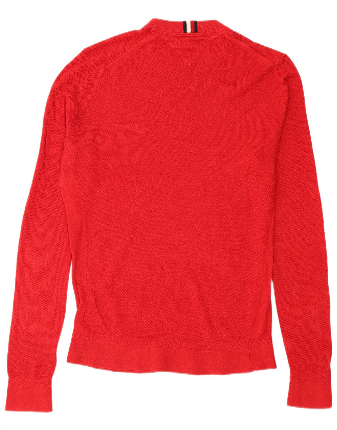 TOMMY HILFIGER Herren-Pullover mit Rundhalsausschnitt, große rote Baumwolle