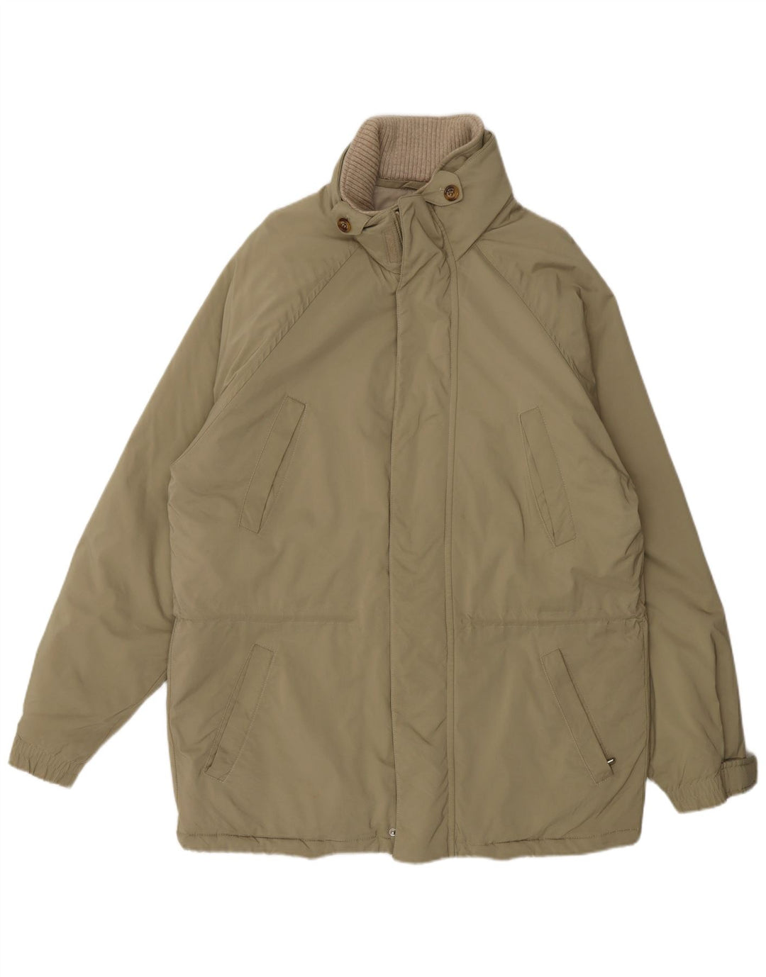 Loro Piana Herren-Windjacke mit Kapuze, UK 40, Größe L, Beige, Polyamid