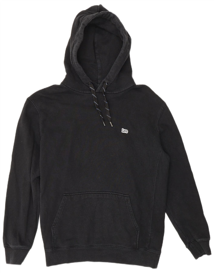 LEE Herren-Kapuzenpullover aus mittelschwarzer Baumwolle