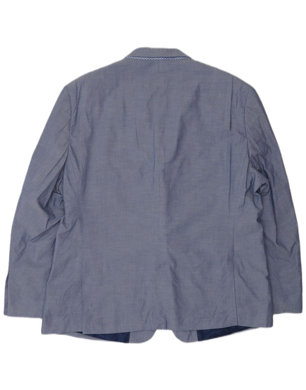 Tommy Hilfiger Herren-Blazer mit 2 Knöpfen, UK 46, 3XL, blaue Baumwolle
