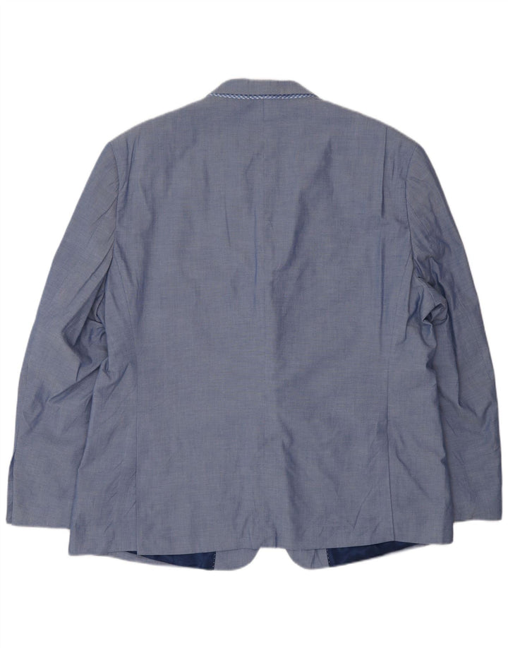 Tommy Hilfiger Herren-Blazer mit 2 Knöpfen, UK 46, 3XL, blaue Baumwolle