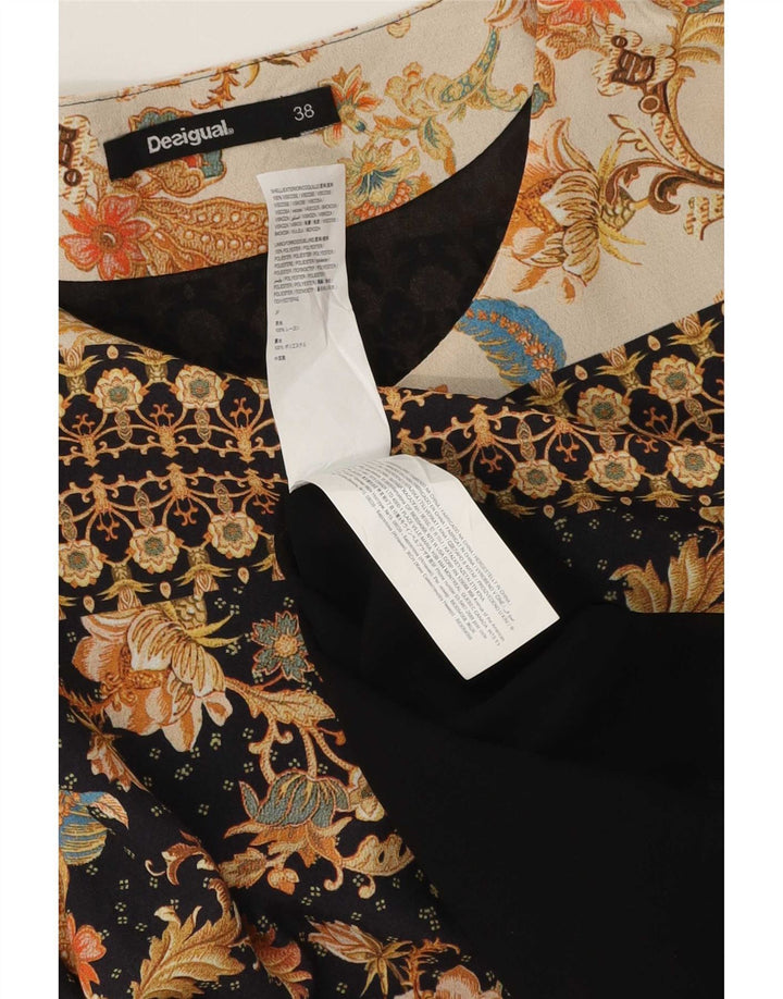 Desigual Damen Etuikleid mit 3/4-Ärmeln, EU 38, mittelgroß, mehrfarbig, Blumenmuster