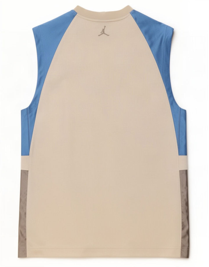 Jordan Herren-Trägershirt UK 39/41 Mittelweißes Colourblock-Polyester