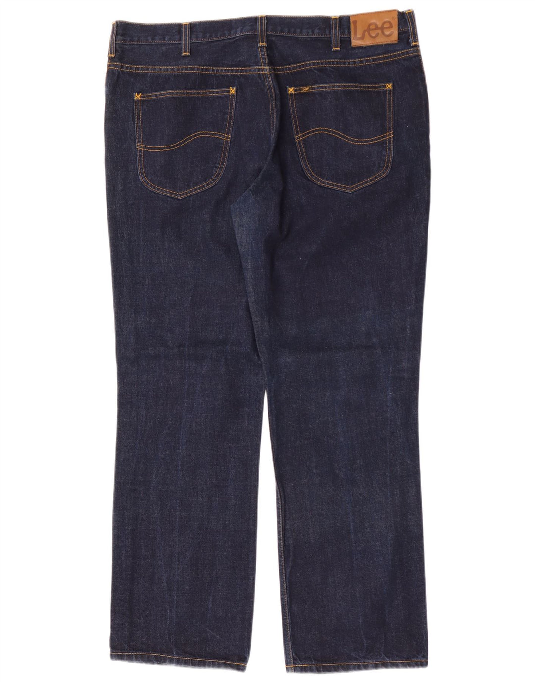 Lee Herren Brooklyn Straight Jeans W42 L32 Marineblau Baumwolle