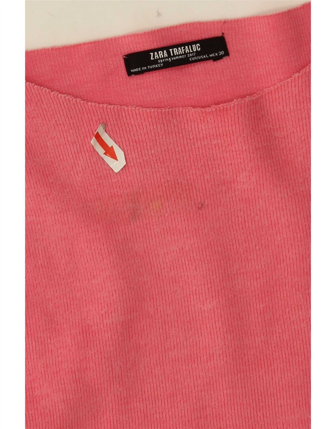Zara Damen-Oversize-Oberteil, langärmlig, UK 16, Größe L, Rosa, Baumwolle