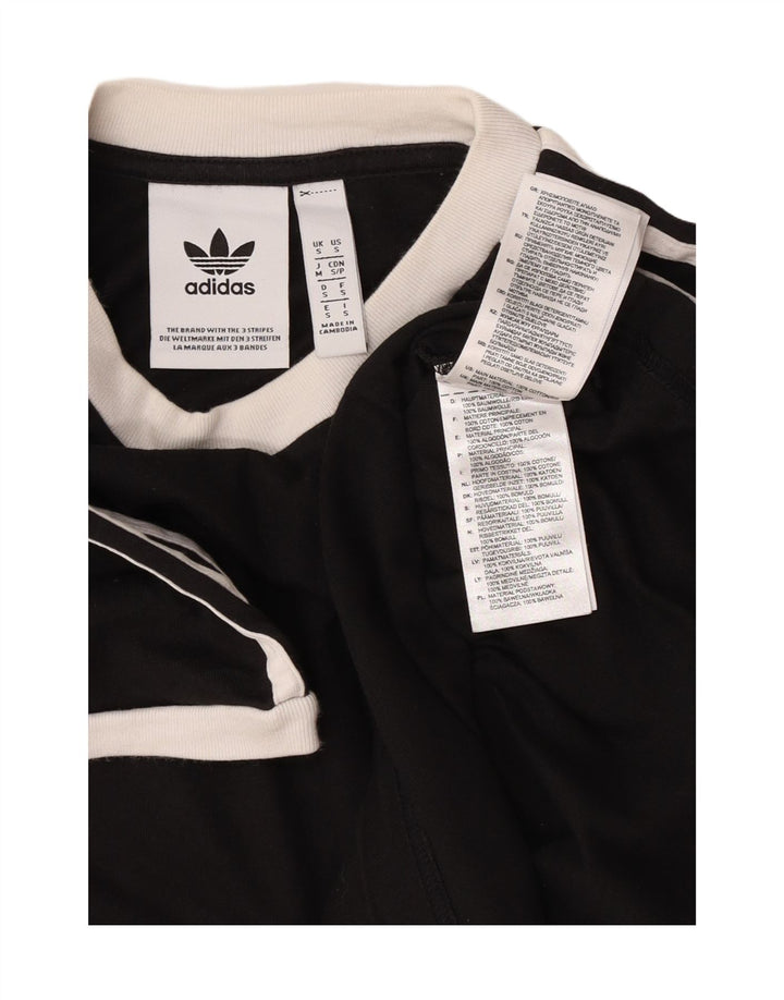 Adidas Herren T-Shirt Top Small Schwarz Baumwolle