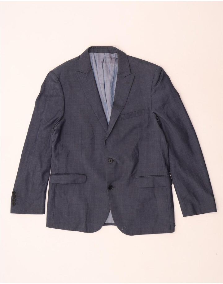 Dkny Herren 2-Knopf-Blazerjacke UK 42 XL Marineblaue Wolle