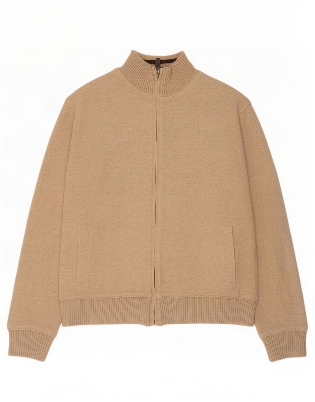 Marks & Spencer Herren Blue Harbor Sherpa Trainingsanzug Top Jacke Large Beige