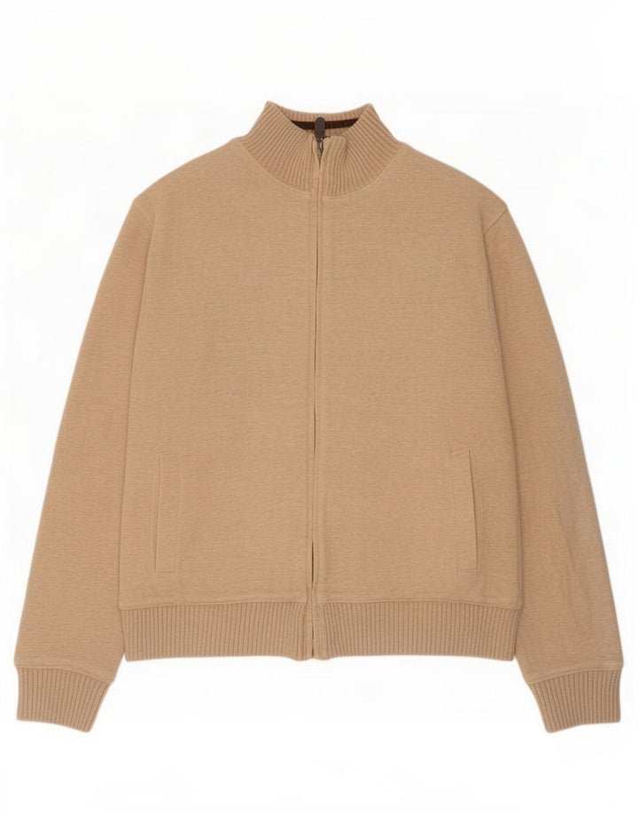 Marks & Spencer Herren Blue Harbor Sherpa Trainingsanzug Top Jacke Large Beige