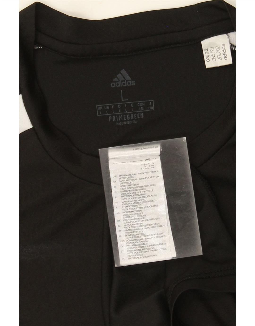 ADIDAS Herren Aeroready T-Shirt Top Large Schwarz Colourblock Polyester