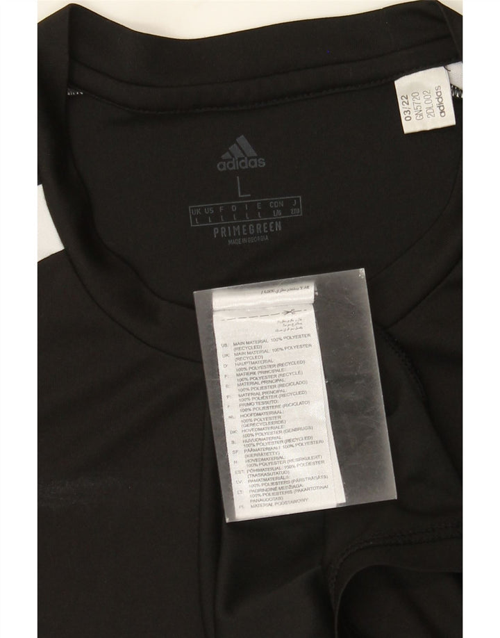 ADIDAS Herren Aeroready T-Shirt Top Large Schwarz Colourblock Polyester