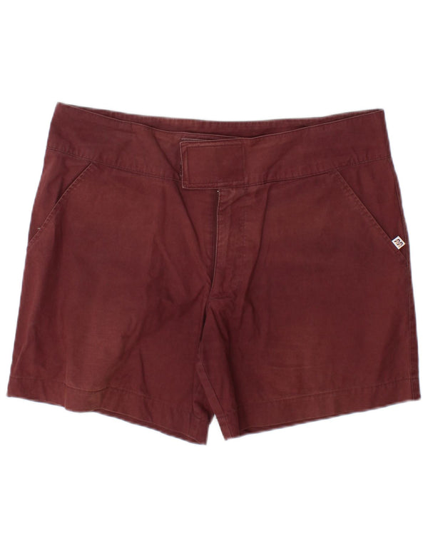 Puma Damen Chinoshorts UK 14 Large W34 Burgund Baumwolle