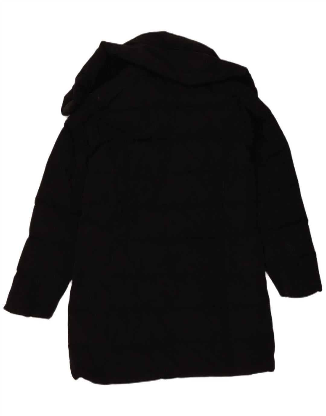 Gant Wattierter Damenmantel mit Kapuze, UK 16, Größe L, Schwarz, Polyester