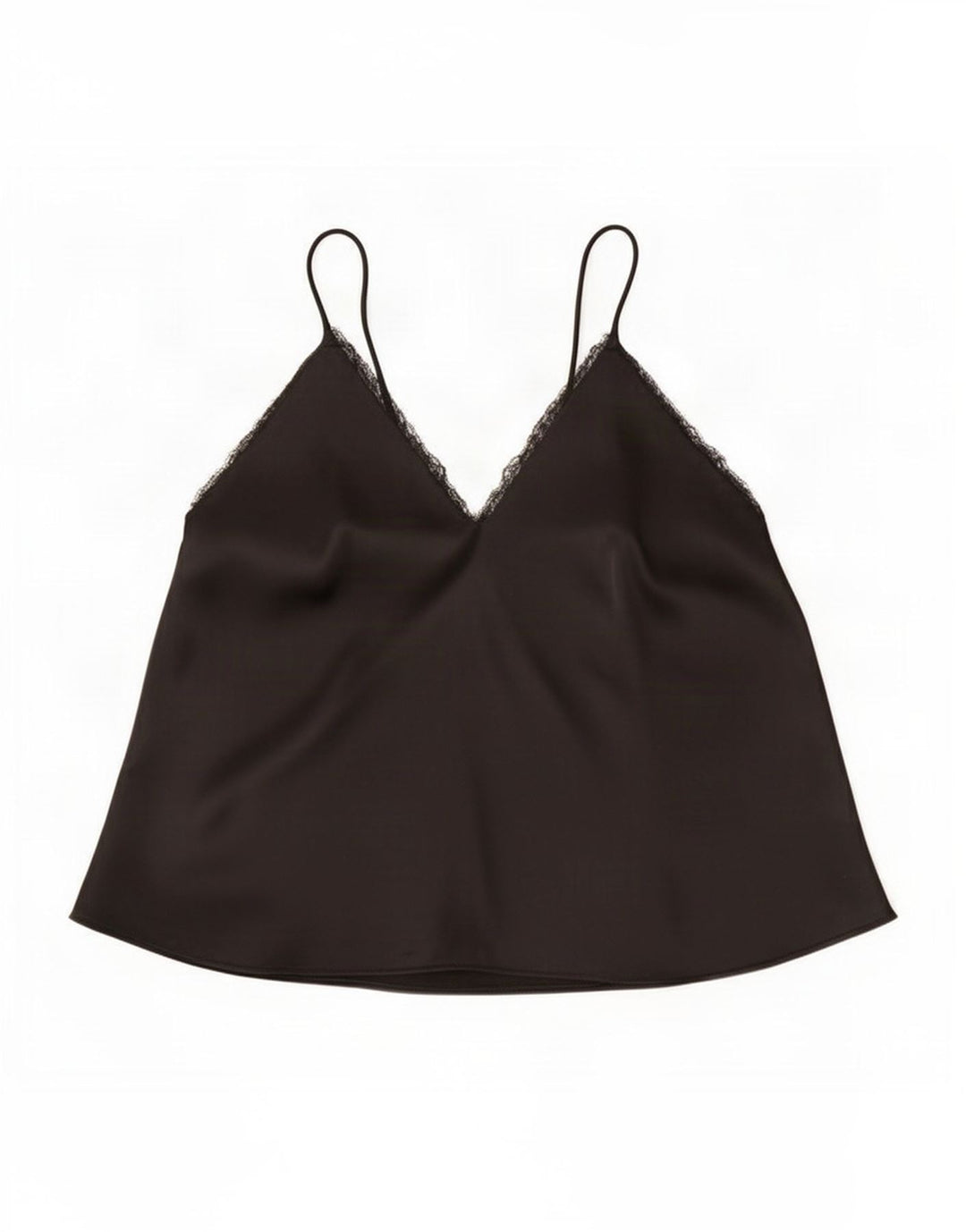 Zara Damen Crop Cami Top UK 14 Large Schwarz Polyester
