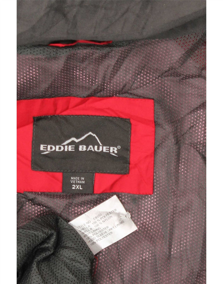 Eddie Bauer Herren-Windbreaker-Jacke 2XL, rotes Farbblock-Polyester