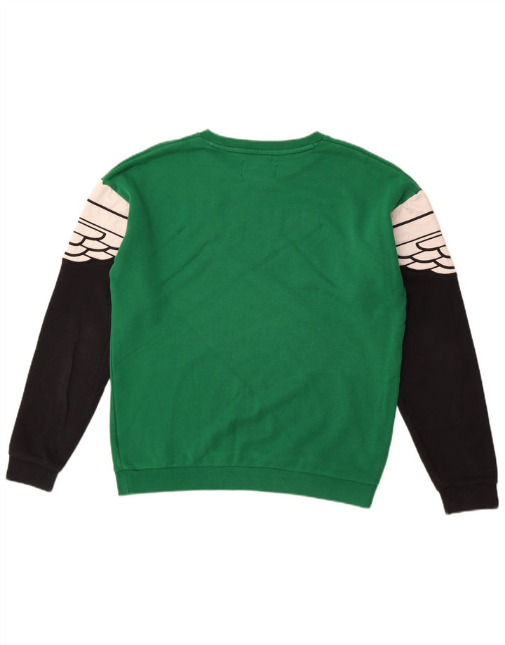 Jordan Herren-Sweatshirt-Pullover, klein, grüne Colourblock-Baumwolle
