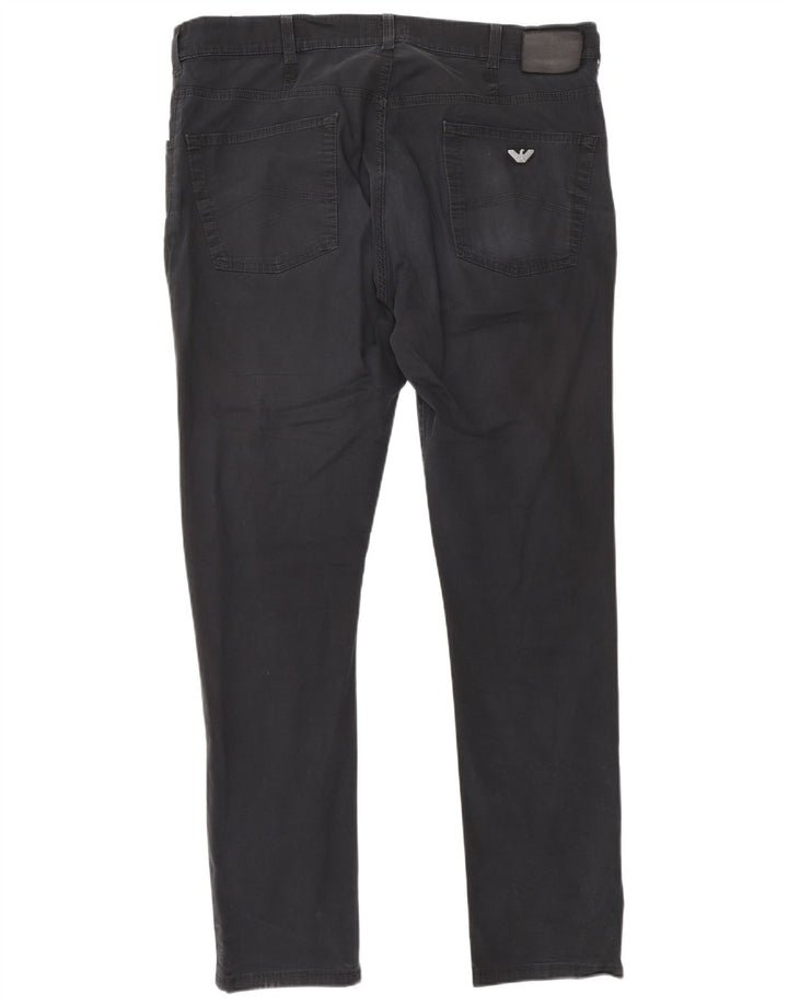 Armani Herren Slim Freizeithose W40 L30 Schwarz