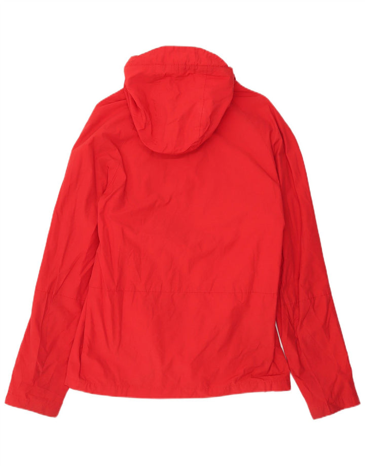 Jack Wills Herren-Regenjacke mit Kapuze, UK 38, mittelrote Baumwolle