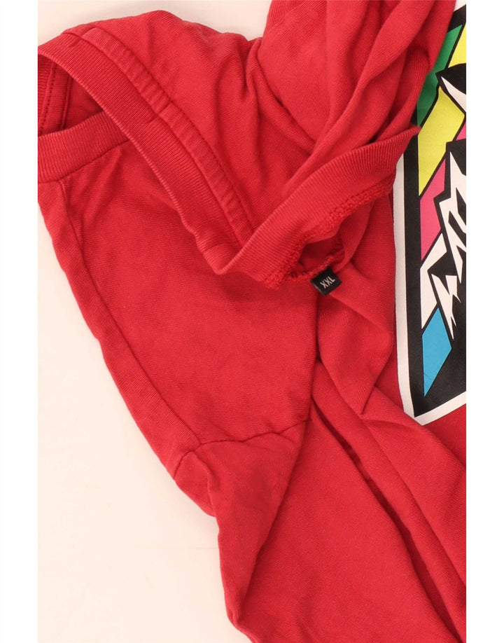 Replay Herren Grafik T-Shirt Top 2XL Rot Baumwolle