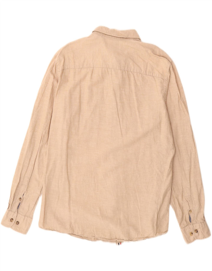 Jack & Jones Herrenhemd, Größe L, Beige, Baumwolle