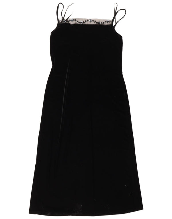 Opera By Richards Damen Ärmelloses Maxikleid UK 16 Large Schwarz Polyester