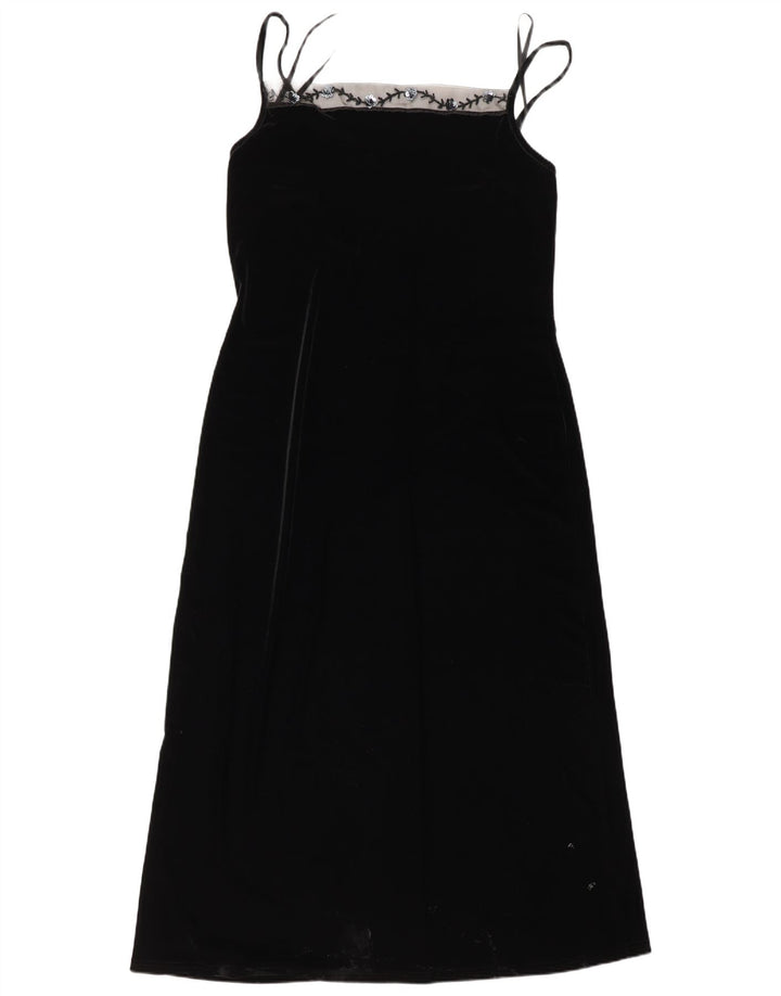 Opera By Richards Damen Ärmelloses Maxikleid UK 16 Large Schwarz Polyester