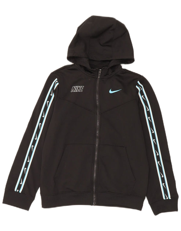 Nike Dri Fit Graphic Zip Hoodie für Jungen, 12–13 Jahre, Größe L, Schwarz