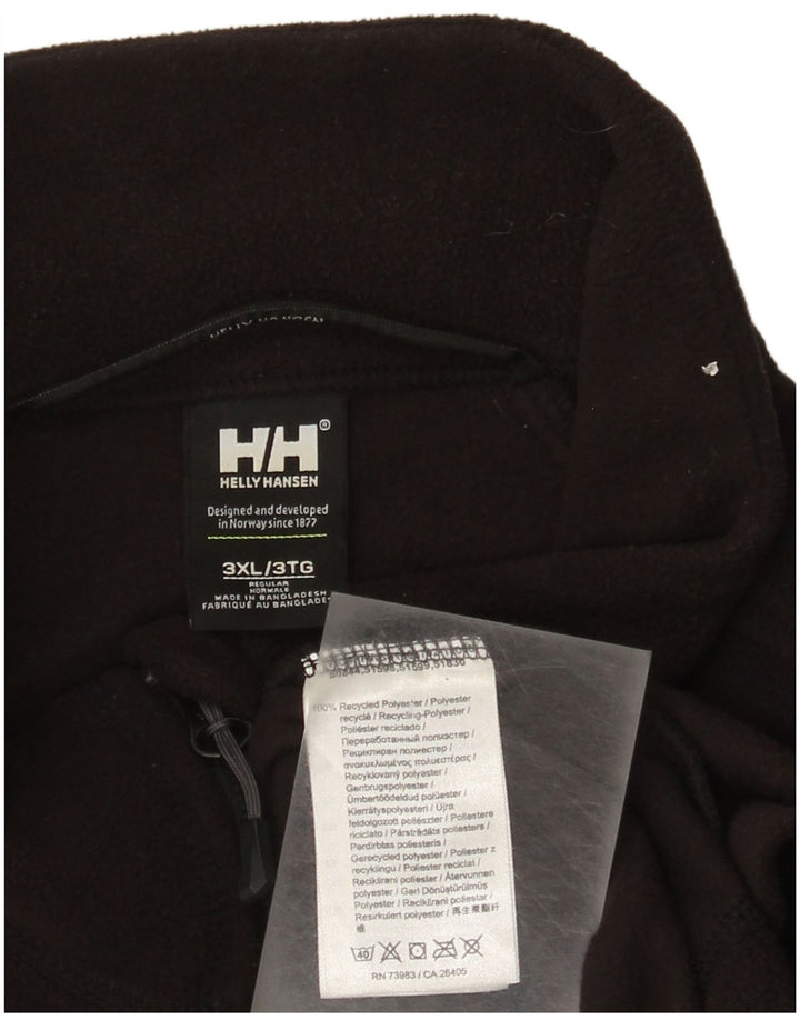 Helly Hansen Herren-Fleecepullover mit Reißverschluss am Hals, 3XL, Schwarz, Polyester