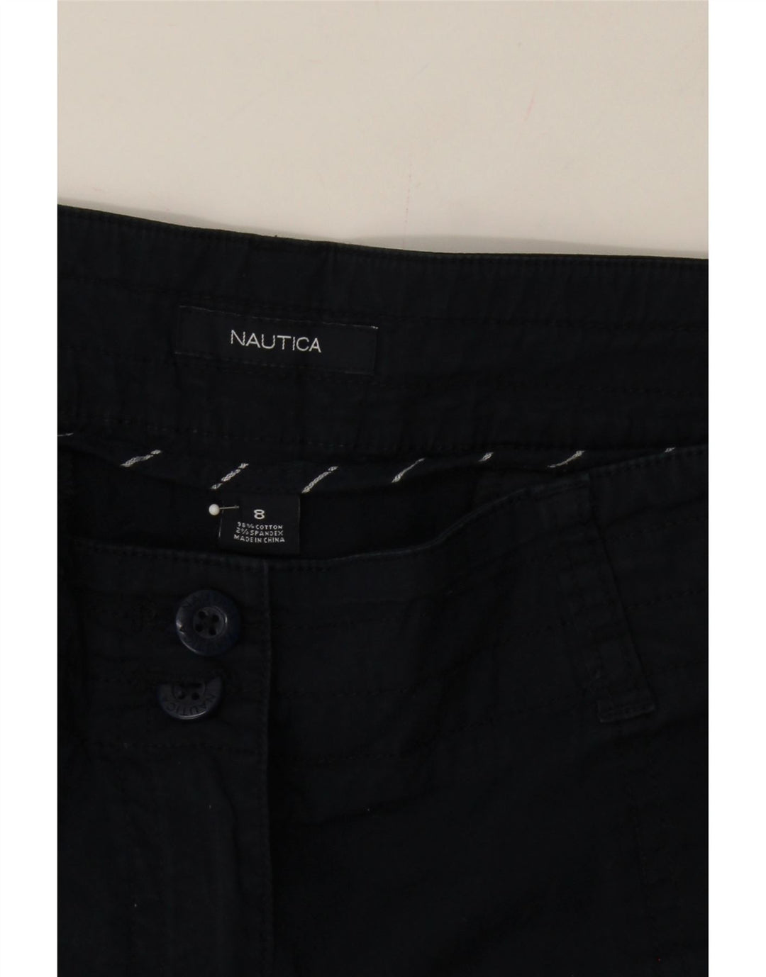 NAUTICA Womens Chino Shorts US 8 Medium W30 Navy Blue Cotton Vintage Nautica and Second-Hand Nautica from Messina Hembry 