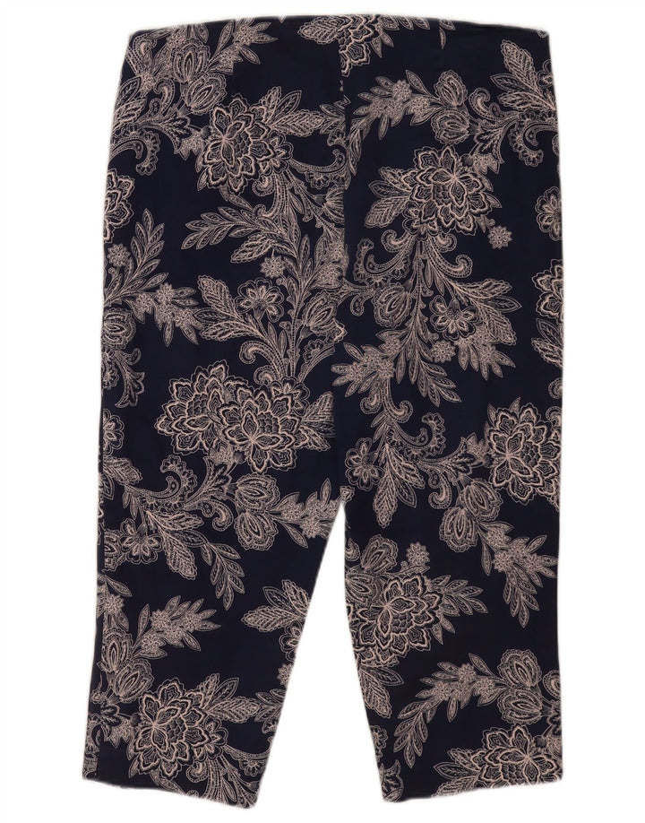 Marks & Spencer Damen-Caprihose mit abstraktem Muster, UK 16, Größe L W34 L19