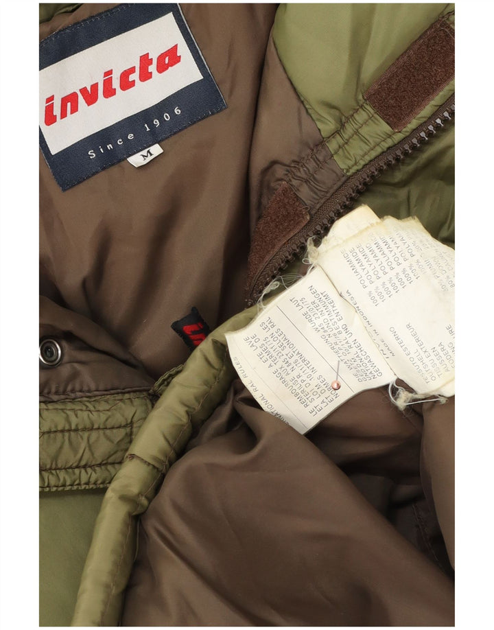 INVICTA Herren Loose Fit Wattierte Jacke UK 38 Medium Khaki Polyamid