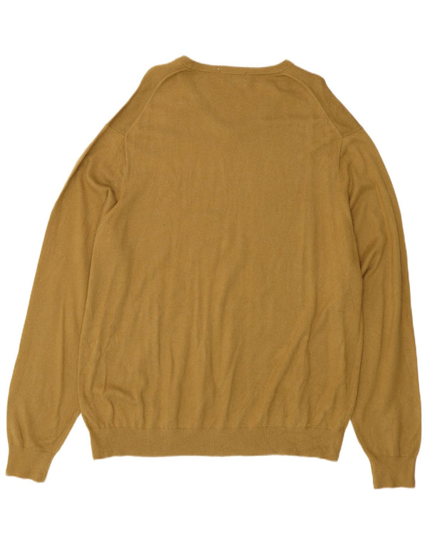 Marks & Spencer Herren-Pullover mit V-Ausschnitt, 2XL, beige Viskose