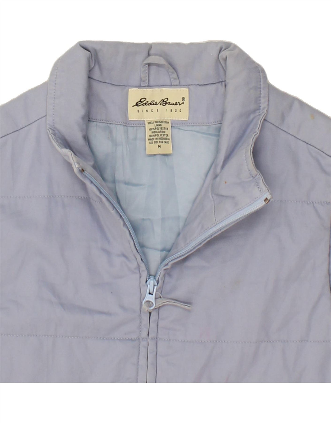 EDDIE BAUER Womens Padded Gilet UK 14 Medium Blue Polyester Vintage Eddie Bauer and Second-Hand Eddie Bauer from Messina Hembry 