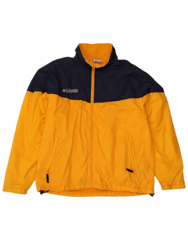 Columbia Herren-Windbreaker-Jacke, UK 40, Größe L, Gelb, Farbblock