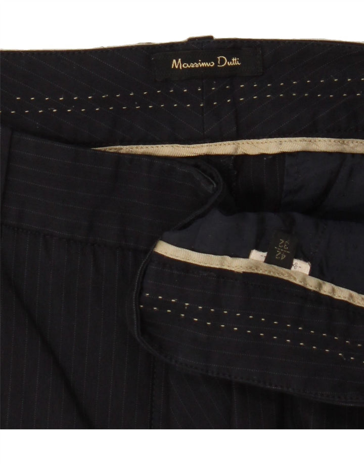 MASSIMO DUTTI Womens Chino Trousers EU 42 Large W32 L29 Navy Blue Vintage Massimo Dutti and Second-Hand Massimo Dutti from Messina Hembry 