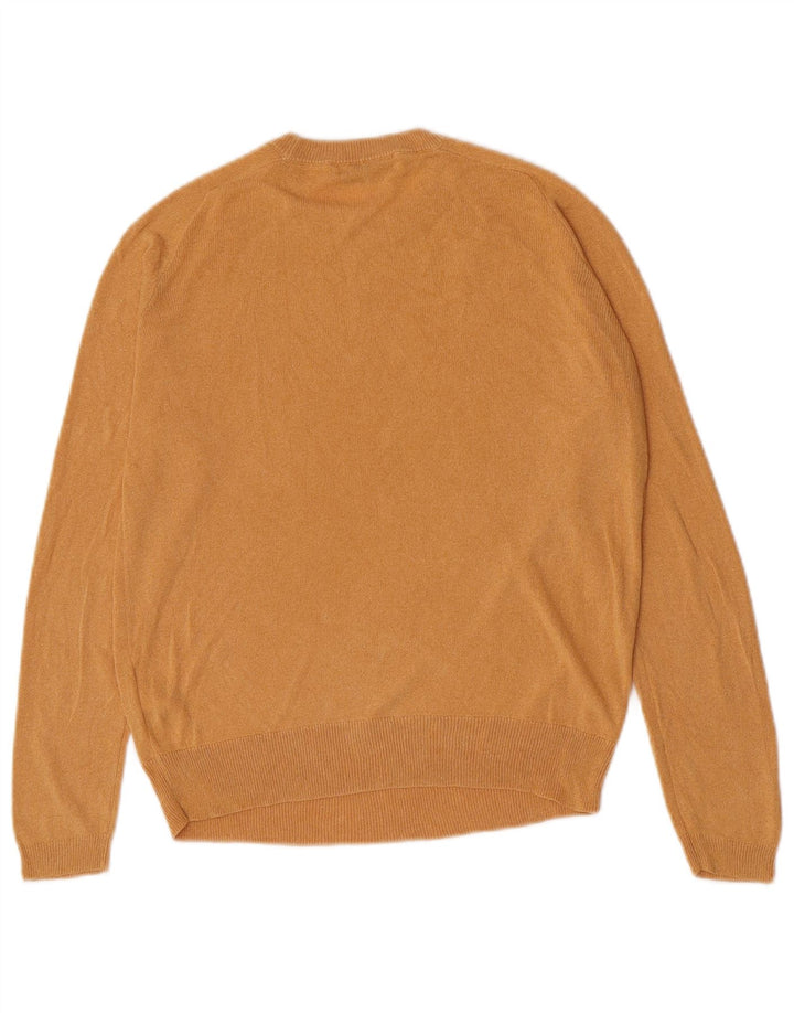 Zara Damen-Pullover mit Rundhalsausschnitt, UK 12, mittelorange Viskose