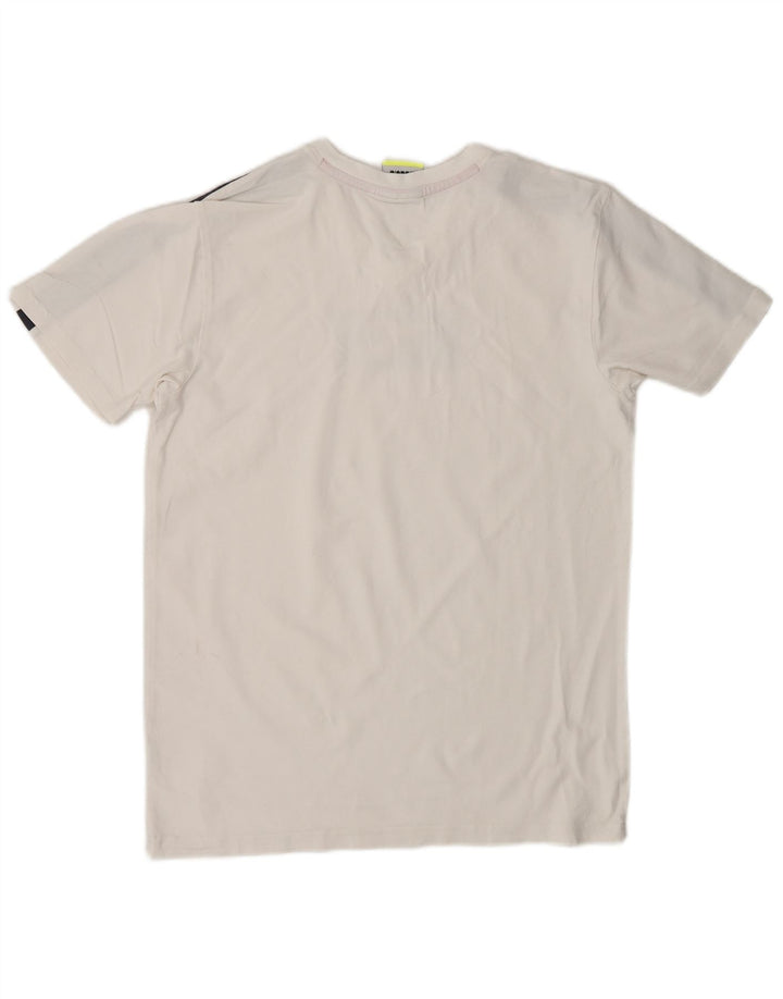 DIADORA Herren-T-Shirt mit Grafik, Mittelweiß, Farbblock