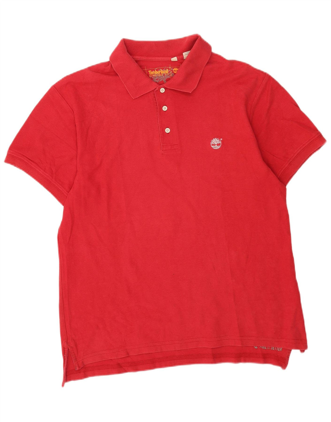 Timberland Herren-Poloshirt, große rote Baumwolle